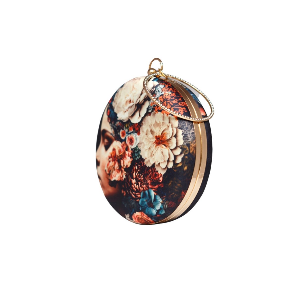 Artklim Floral Fascination Round Printed Clutch