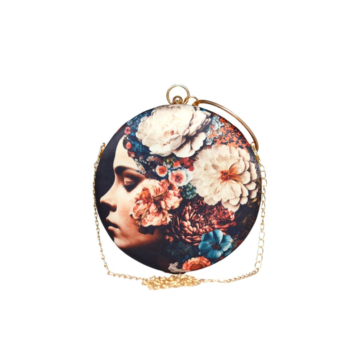Artklim Floral Fascination Round Printed Clutch