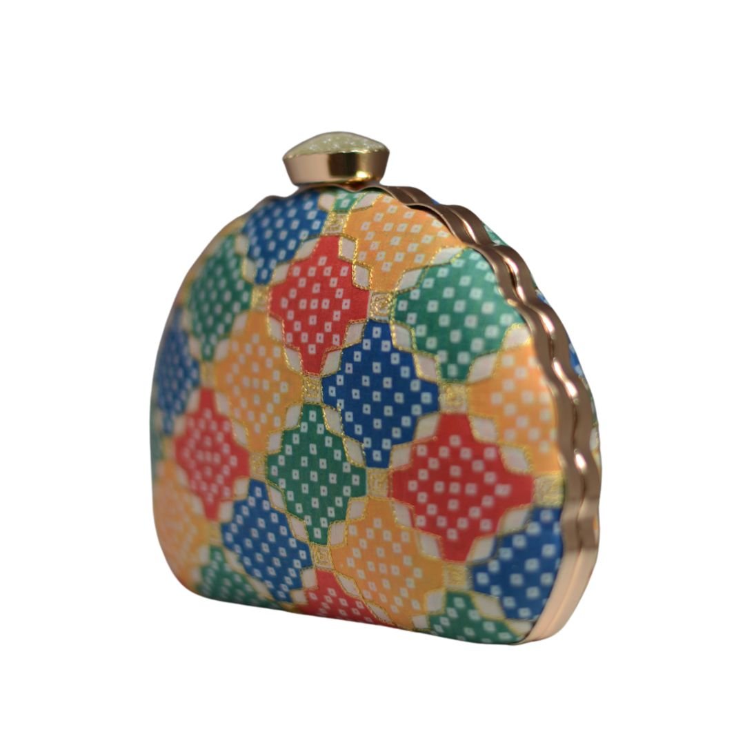 Artklim Multicoloured Embroidered Party Clutch