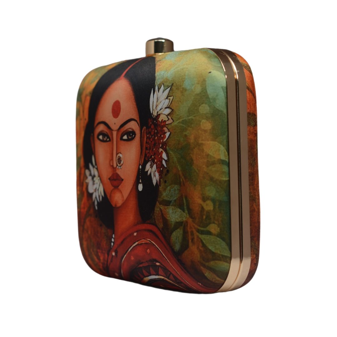 Artklim Elegant Lady Printed Clutch