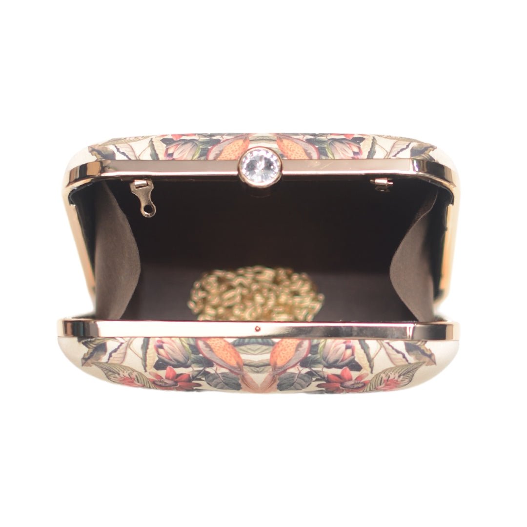 Artklim Red Floral Printed Clutch