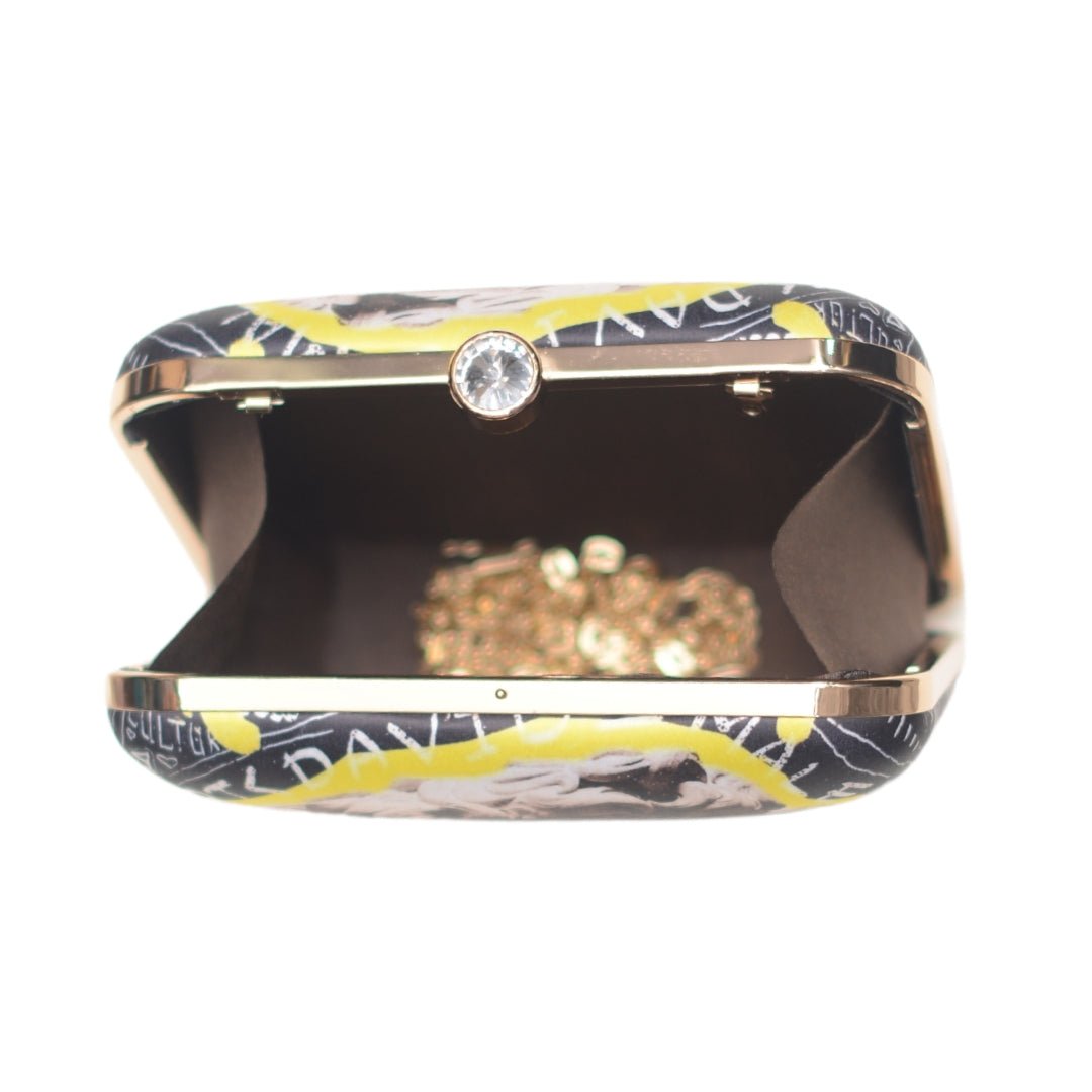 Artklim Black Asthetic Vibes Printed Clutch