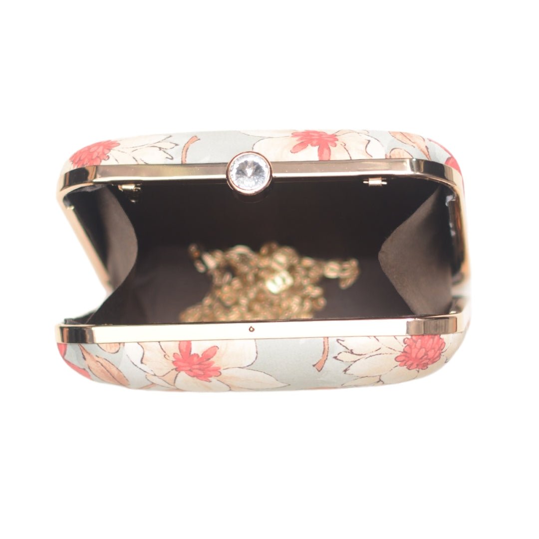 Artklim Red Floral Printed Clutch