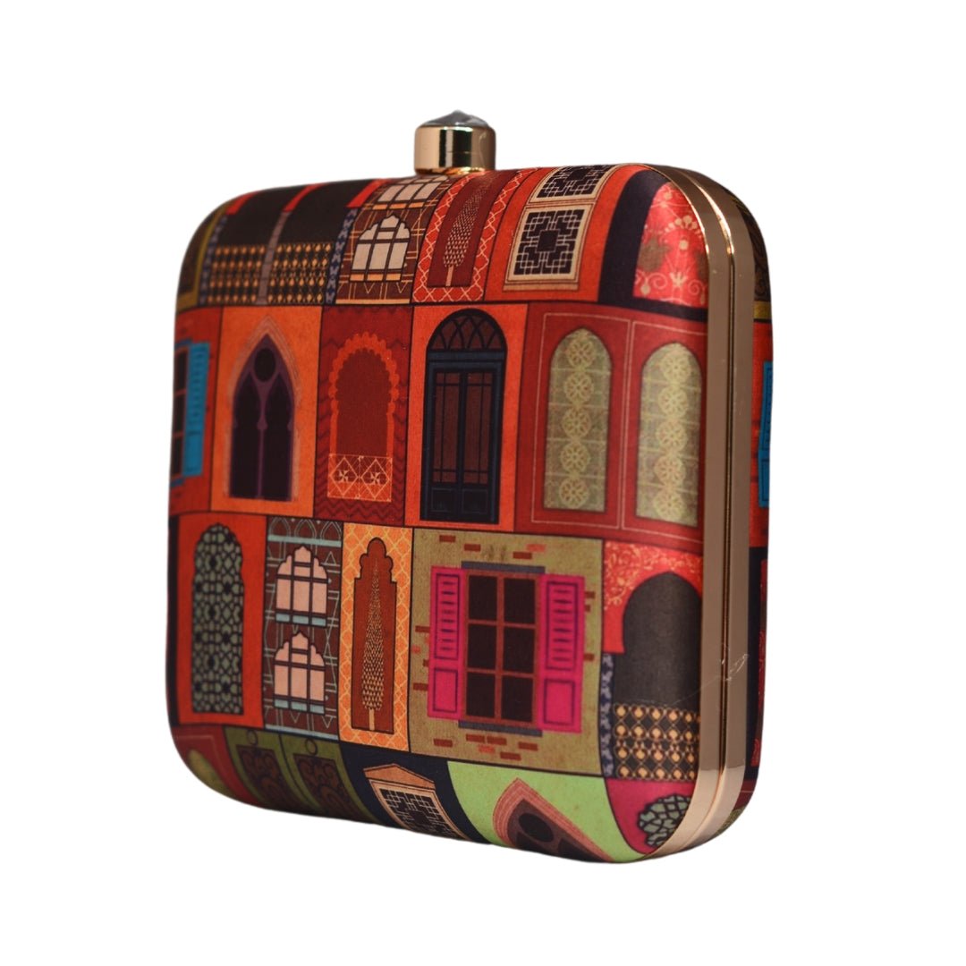 Artklim Mughal Doors Printed Clutch