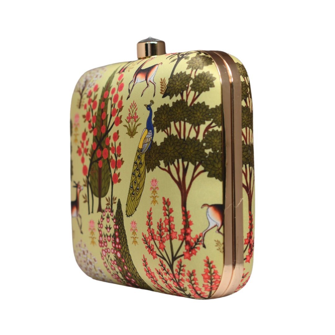 Artklim Traditional Mughal Garden Printed Clutch