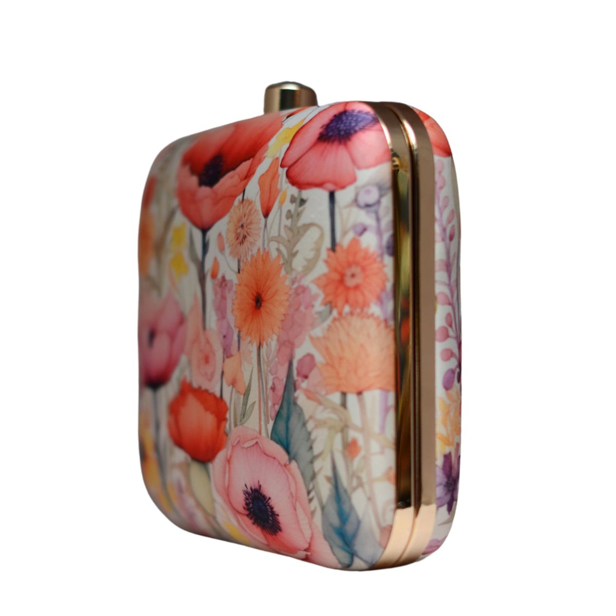 Multicoloured Floral Printed Clutch