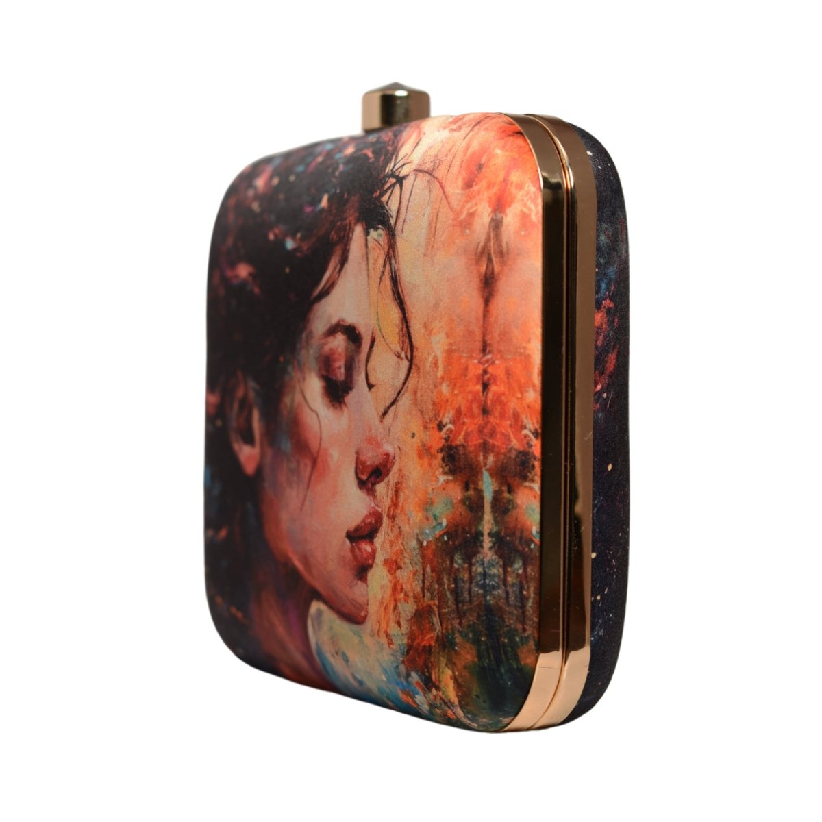 Gorgeous Women Portrait Printed Clutch