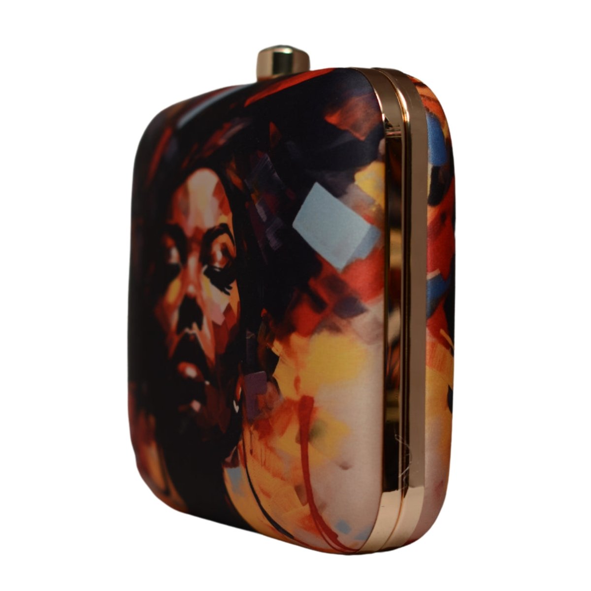 Afro Women Portrait Printed Clutch
