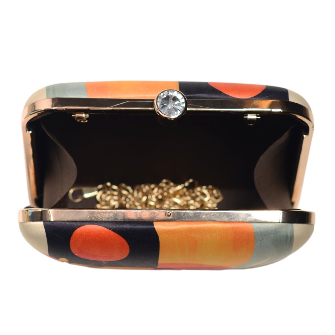 Multicolour Abstract Art Printed Clutch