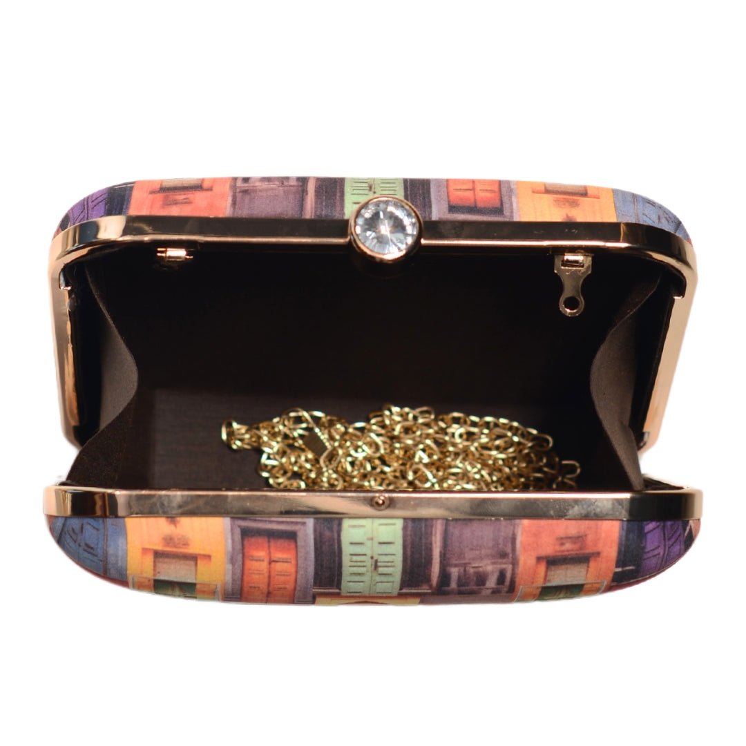 Mughal Doors Printed Clutch