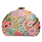 Multicolour Mixed Pattern Embroidery Moon Shaped Clutch