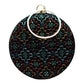 Multicolour Embroidery Round Clutch