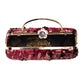 Golden Sequins Red Embroidery Party Clutch