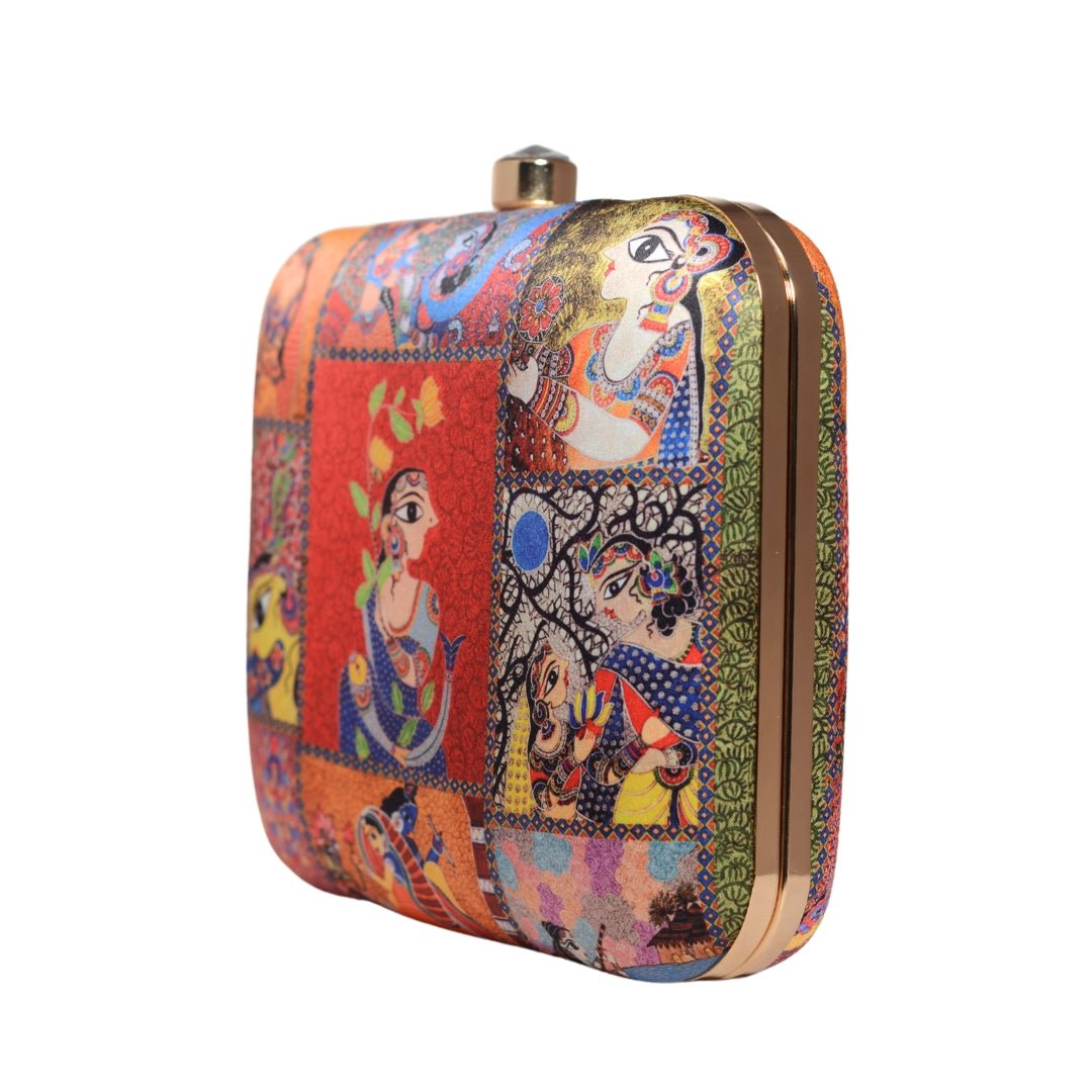 Madhubani Printed Clutch