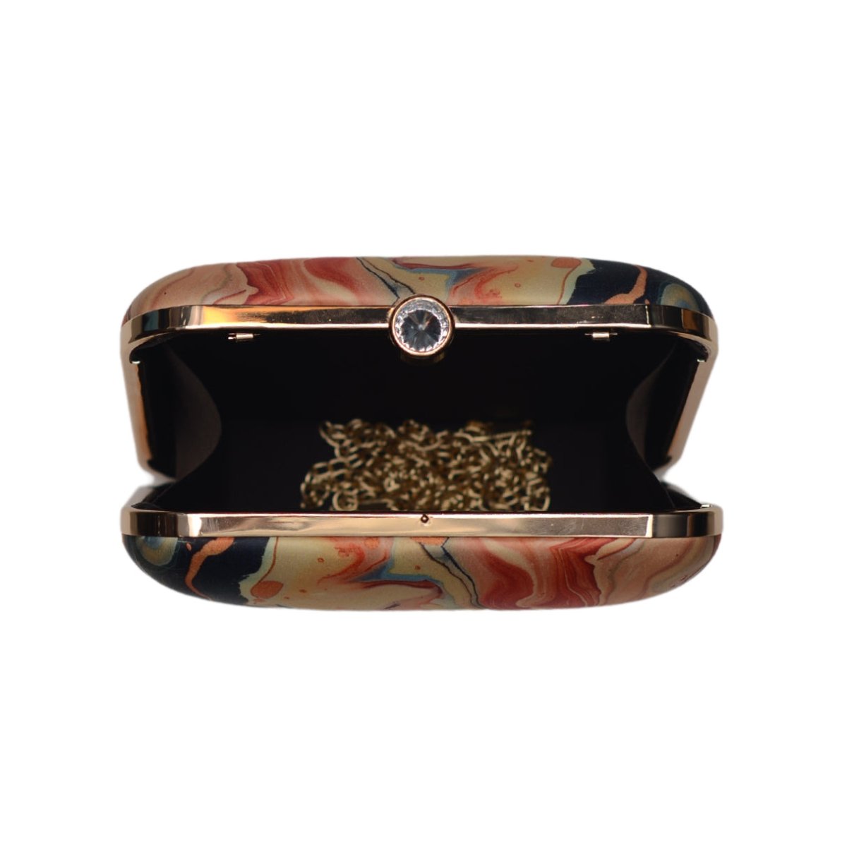 Flow Art Printed Clutch