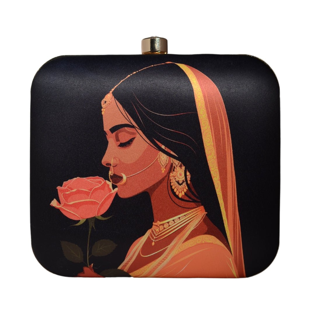 Indian Woman Portrait Clutch