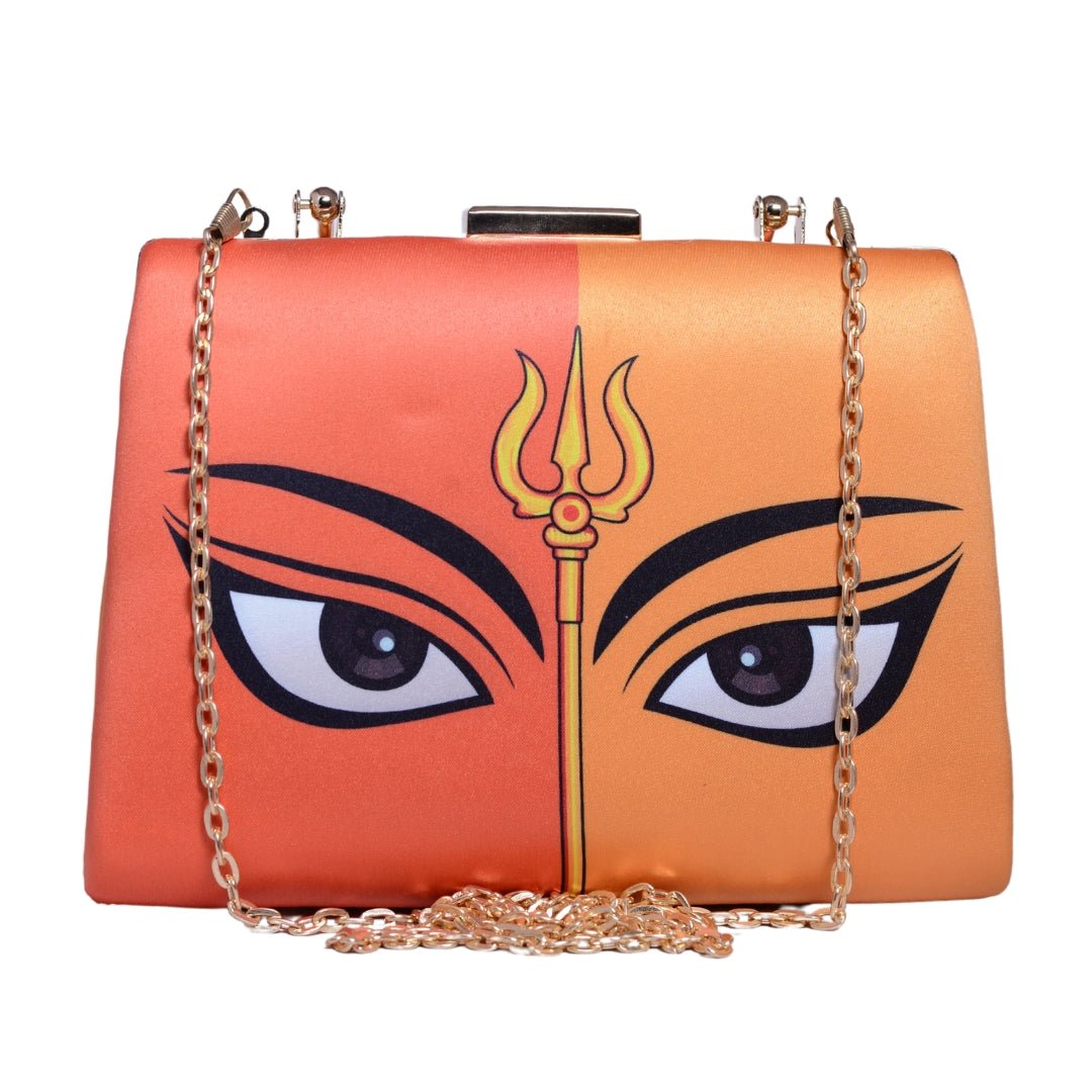 Multicolor Durga Printed Clutch