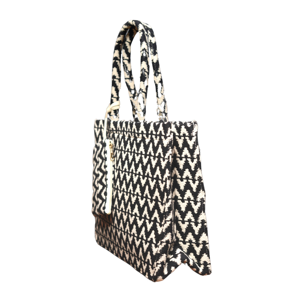 Black And White Zigzag Style Tote bag
