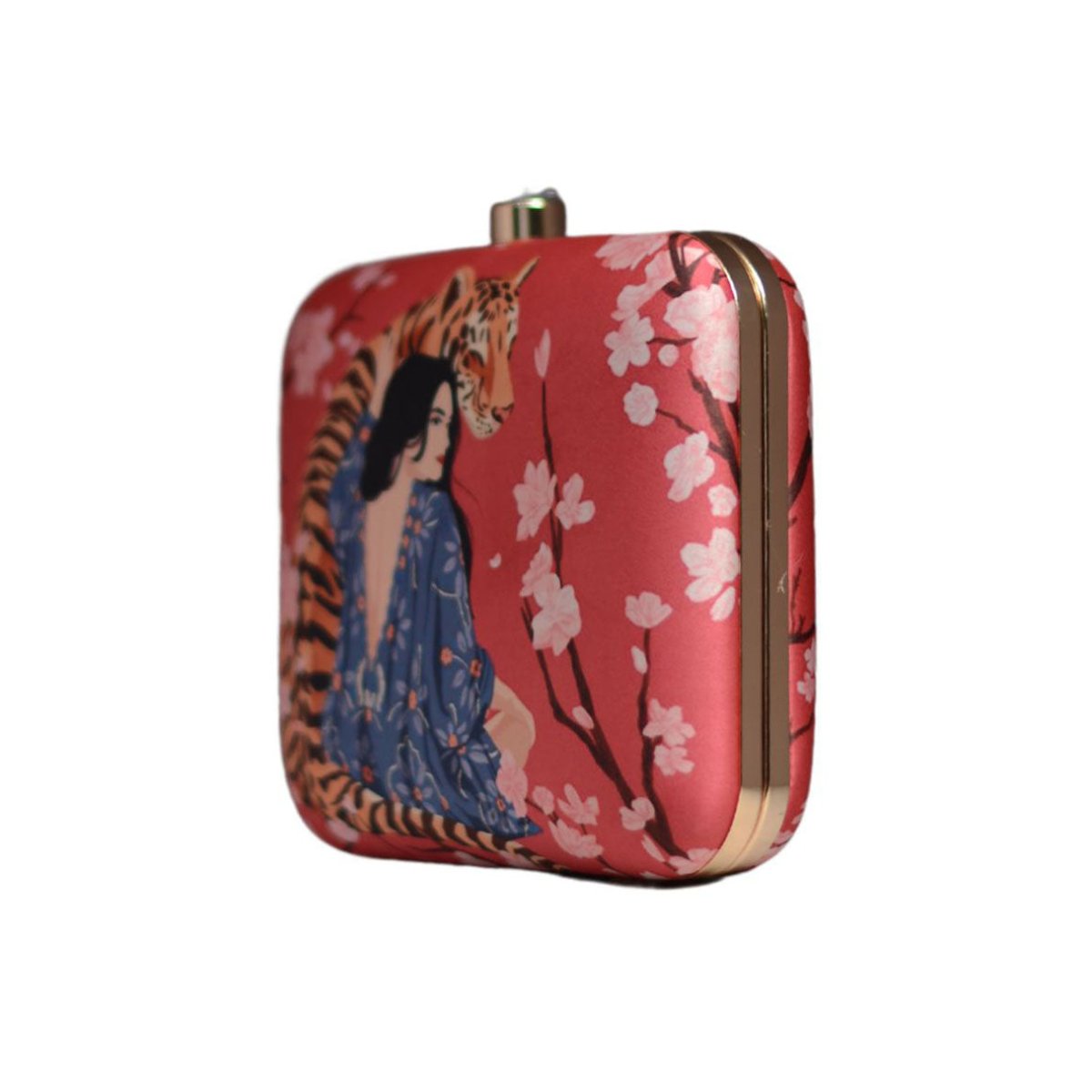 Artklim Tiger Lady Printed Clutch