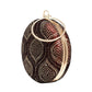 Maroon And Golden Sequins Embroidery Round Clutch