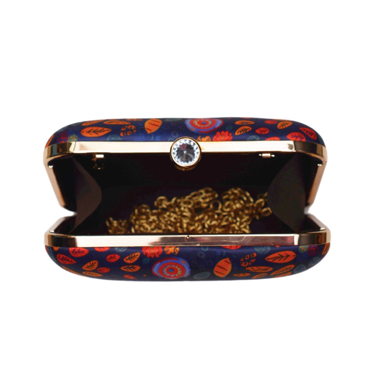 Black Elephant Printed Clutch