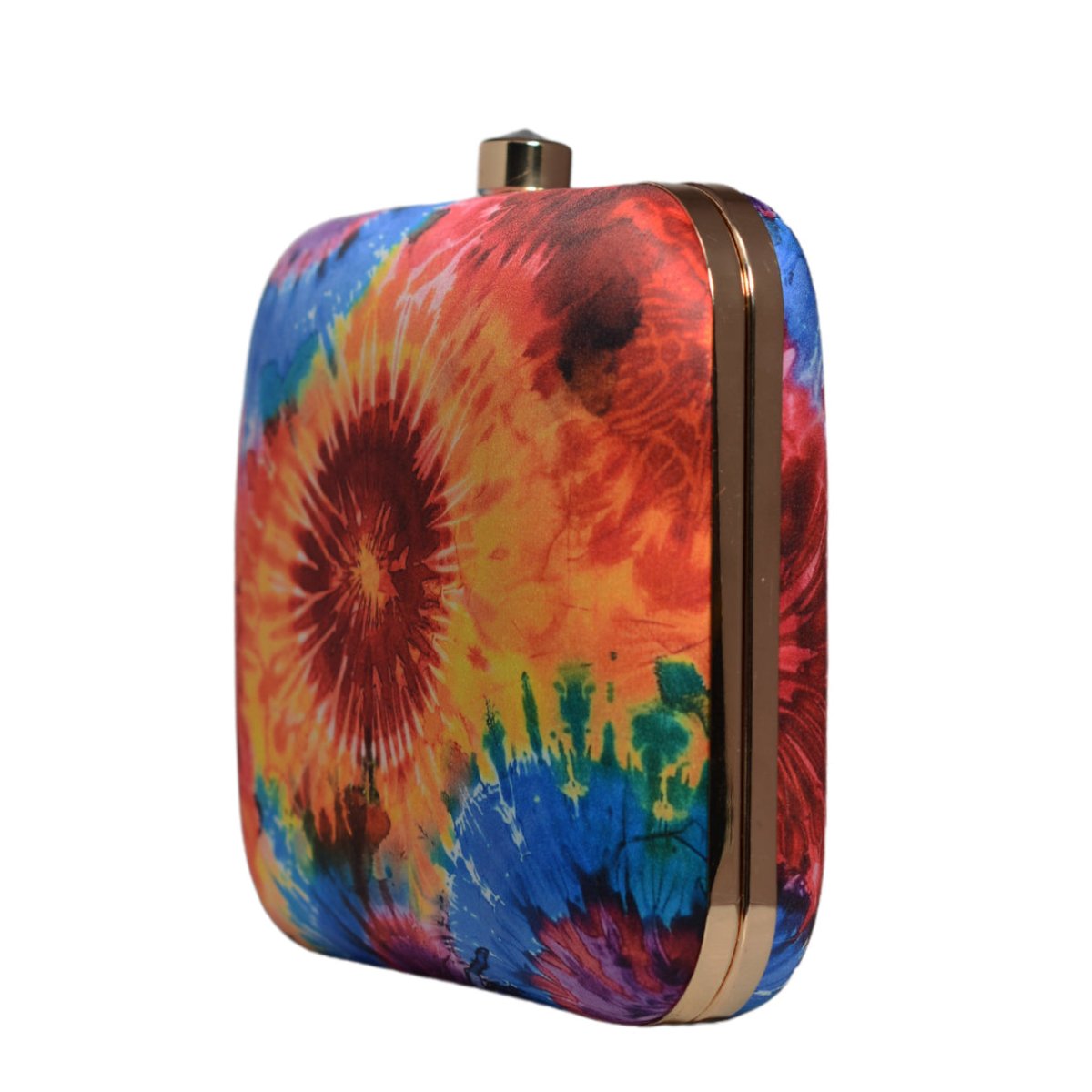 Multicolour Tie And Dye Printed Clutch