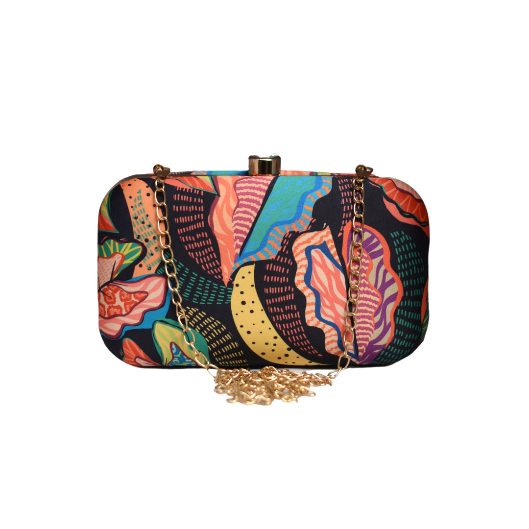 Artklim MultiColoured Printed Clutch