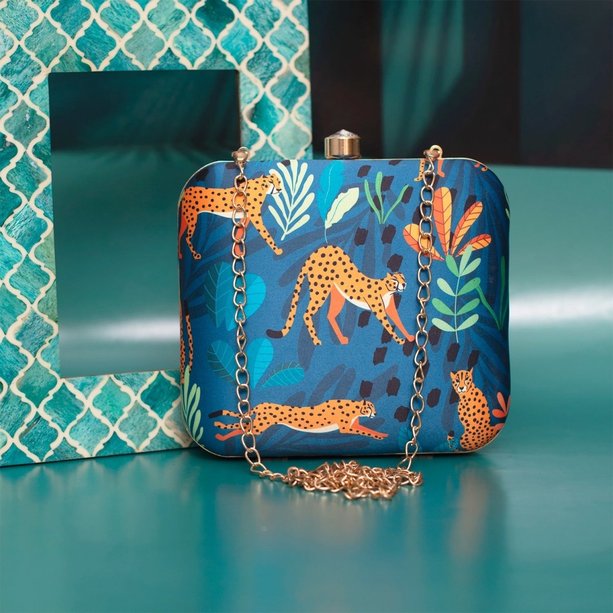 Leopard Print Clutch