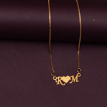Heart Customized Pendant with Initials Name