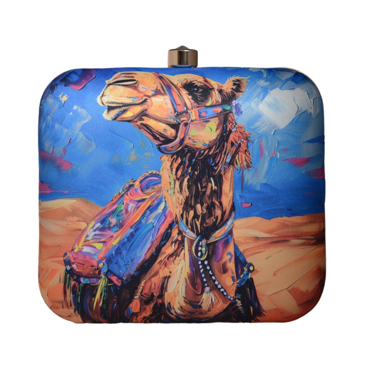 Desert Camel Printed Clutch
