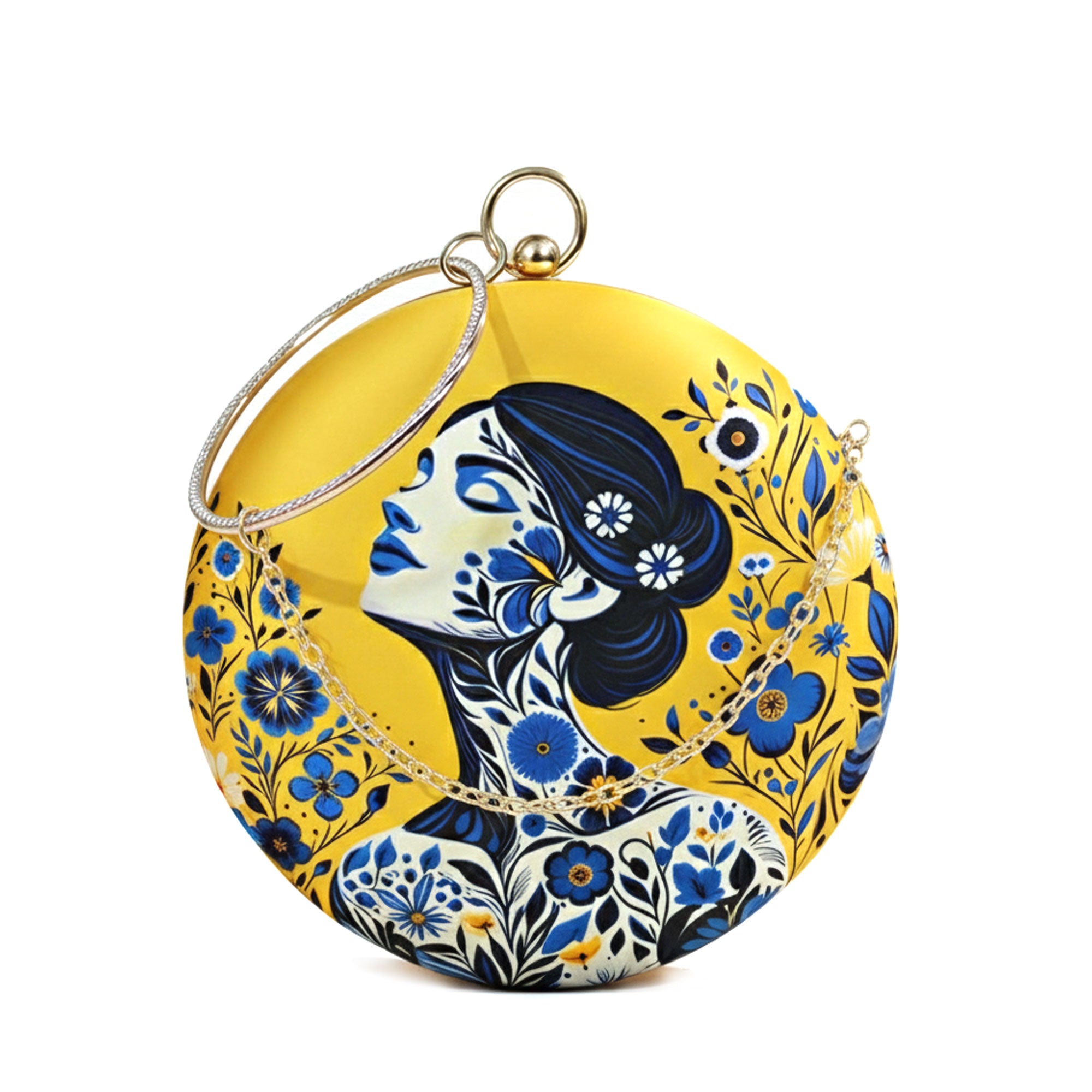 Artklim Blue Blossom Muse Round Clutch