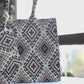Multicoloured Jacquard Box Style Tote Bag