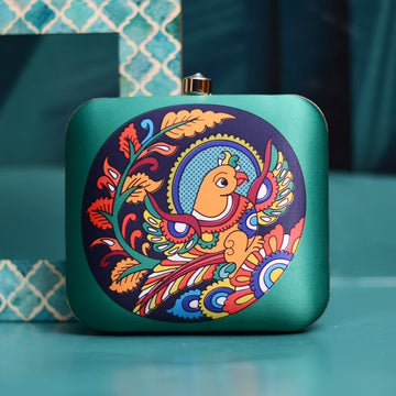 Artklim Madhubani Art Printed Clutch