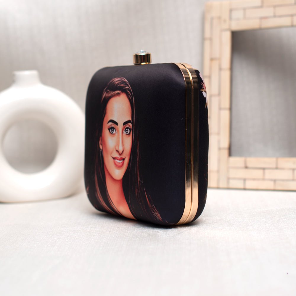 Black Portrait Caricature Personalised Clutch