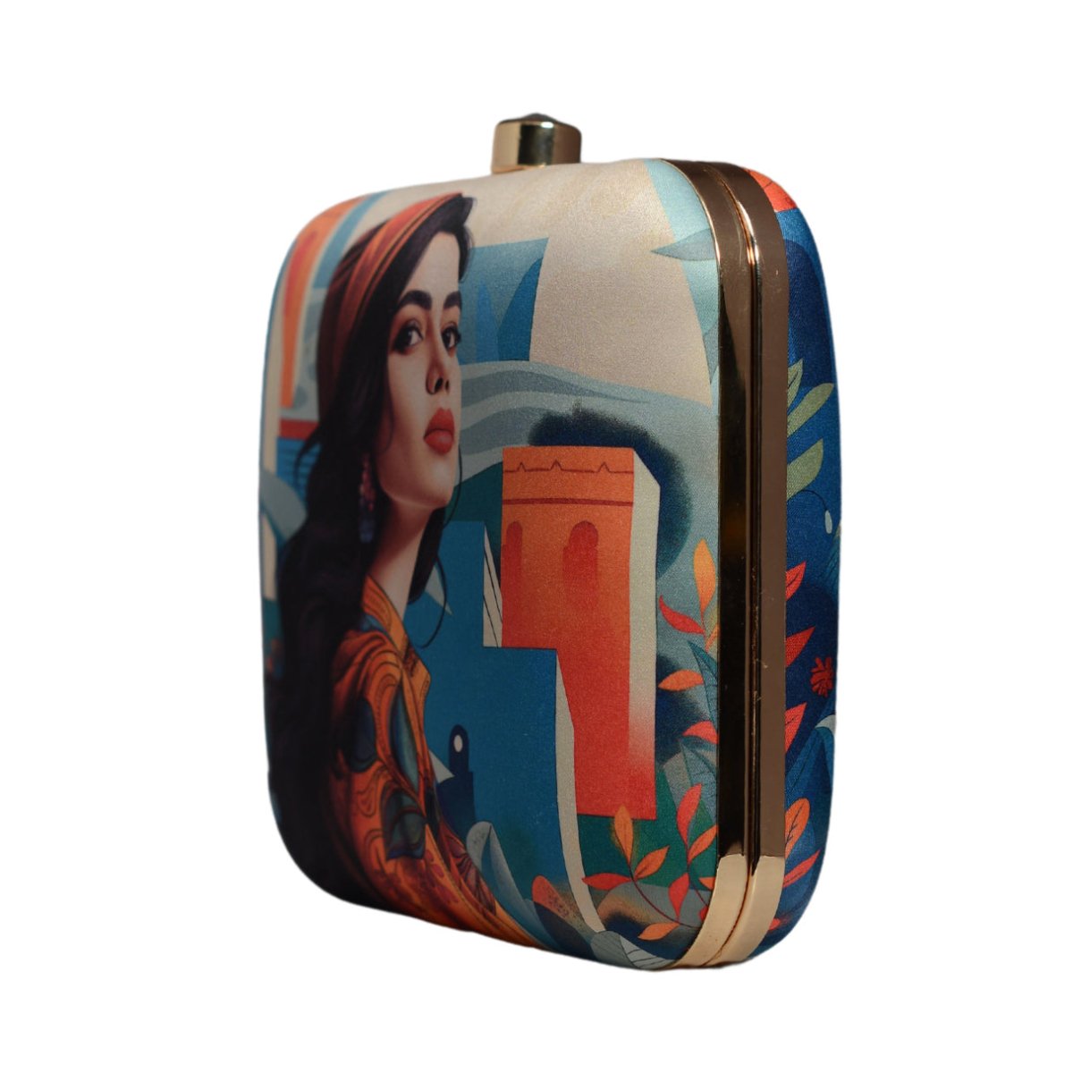 Girl In Town Portrait Clutch