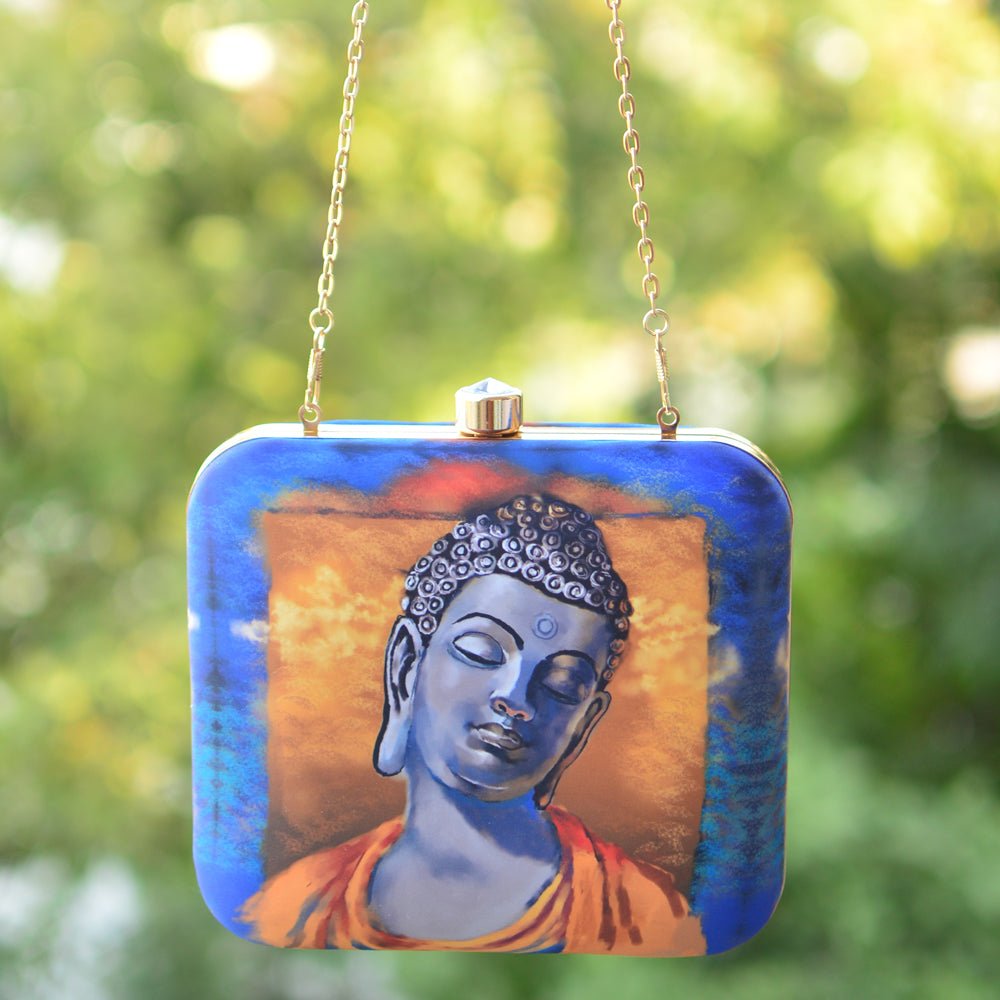 Artklim Buddha Printed Clutch