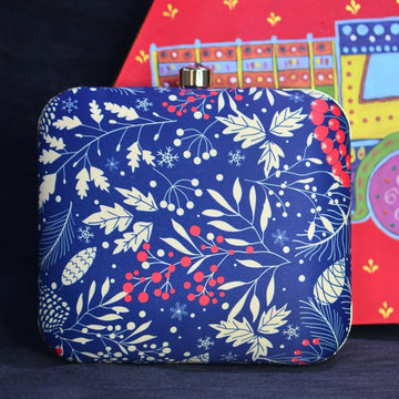 Artklim Blue Printed Clutch