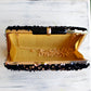 Artklim Golden and Black Sequins Party Clutch