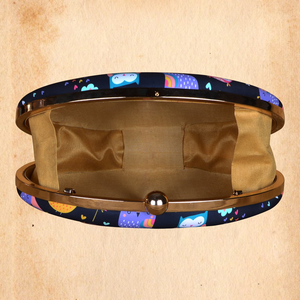 Artklim Owl Printed Clutch Bag
