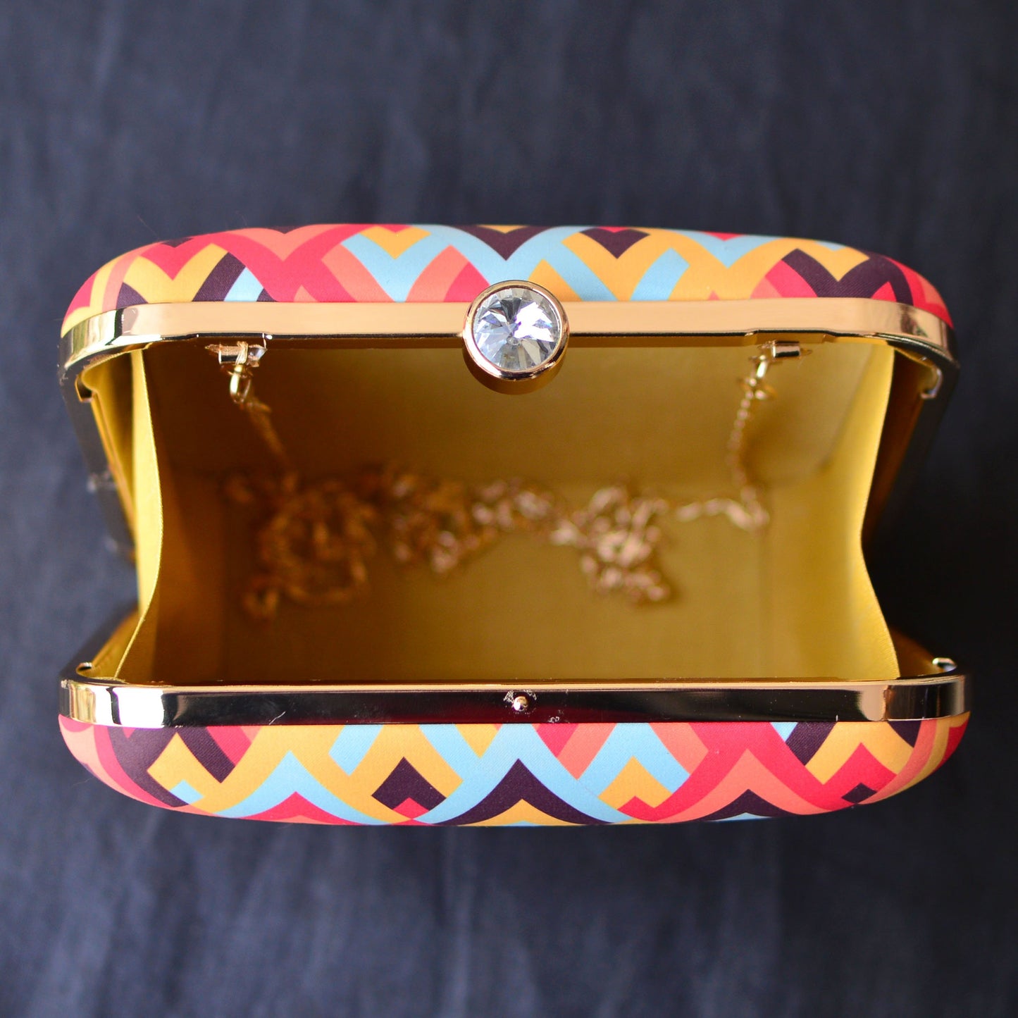 Artklim Zig Zag Print Clutch
