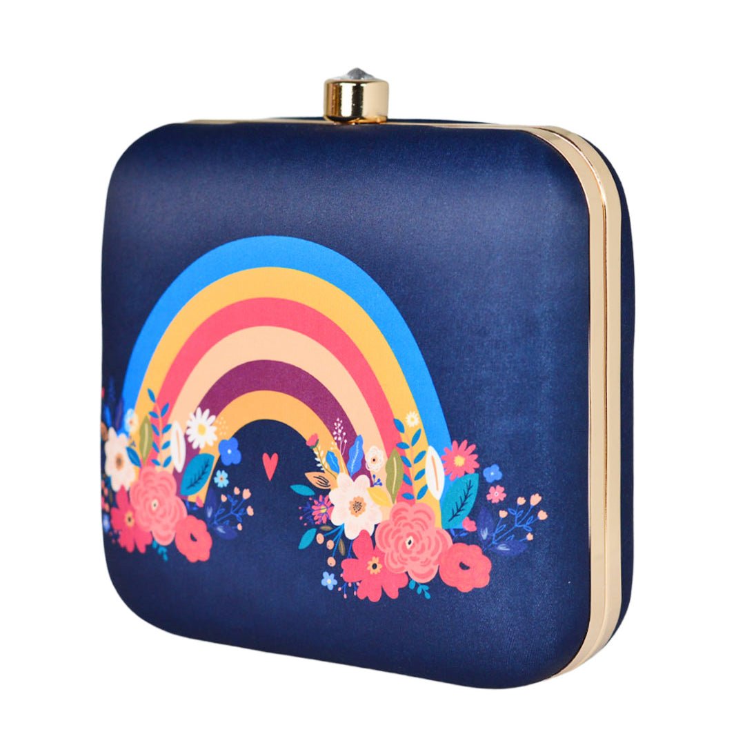 Rainbow Printed Clutch