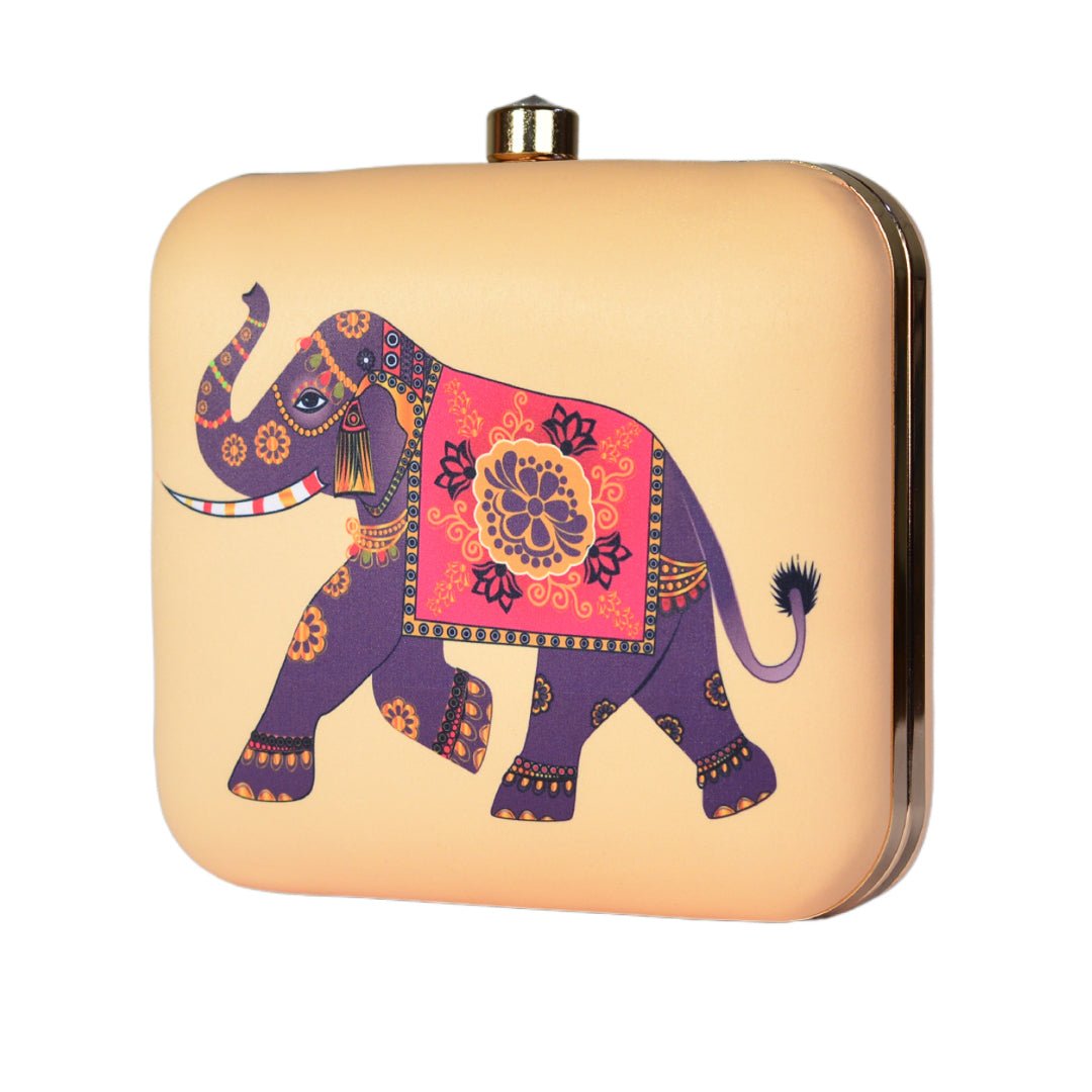 Elephant Printed Clutch