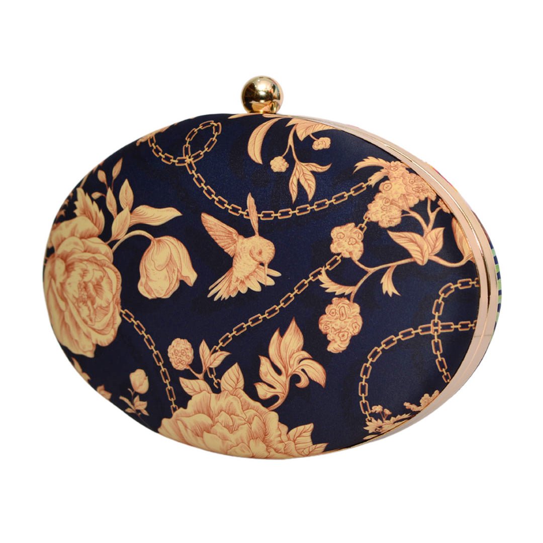 Golden Blue Nature Clutch