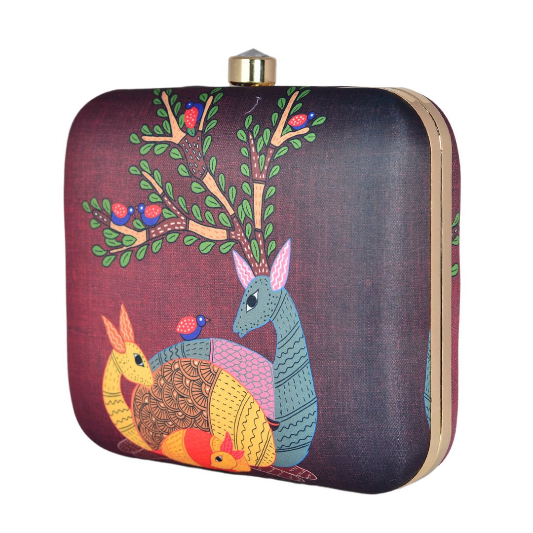 Deer Printed Clutch