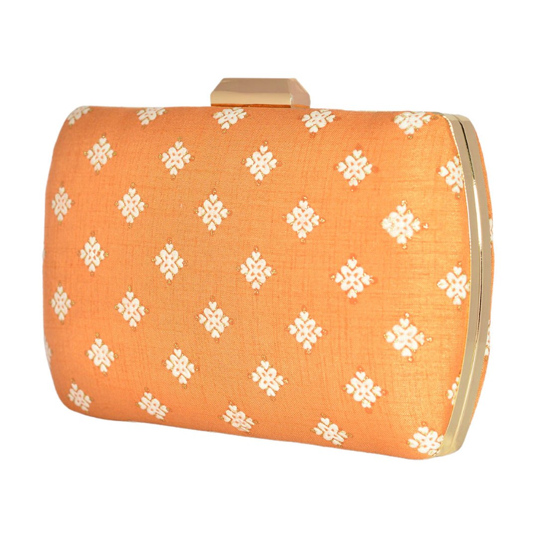 Rustic brown Colour Pattern Clutch