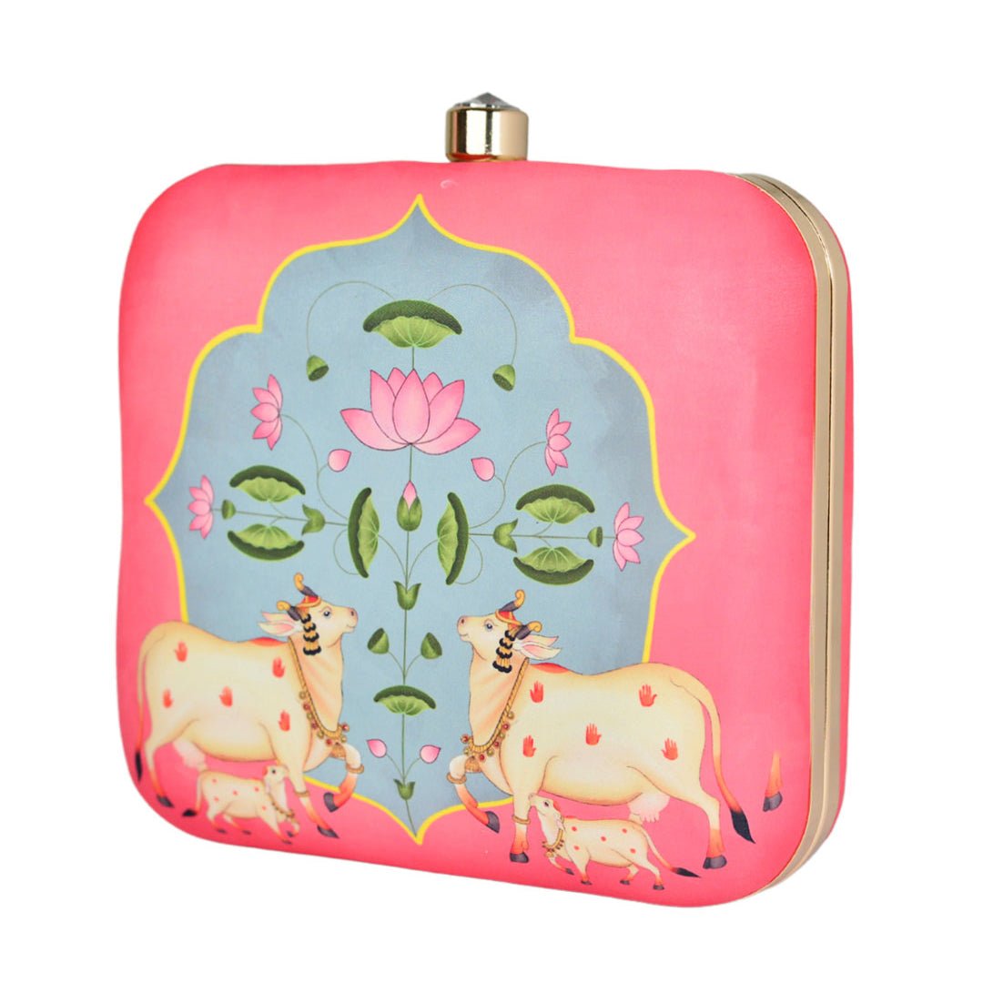 Cow Printed Clutch