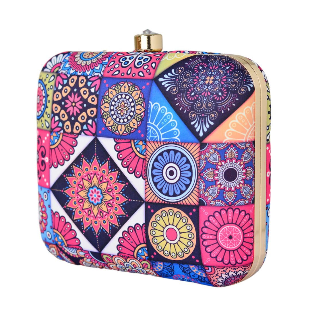 Multipattern Mandala Clutch
