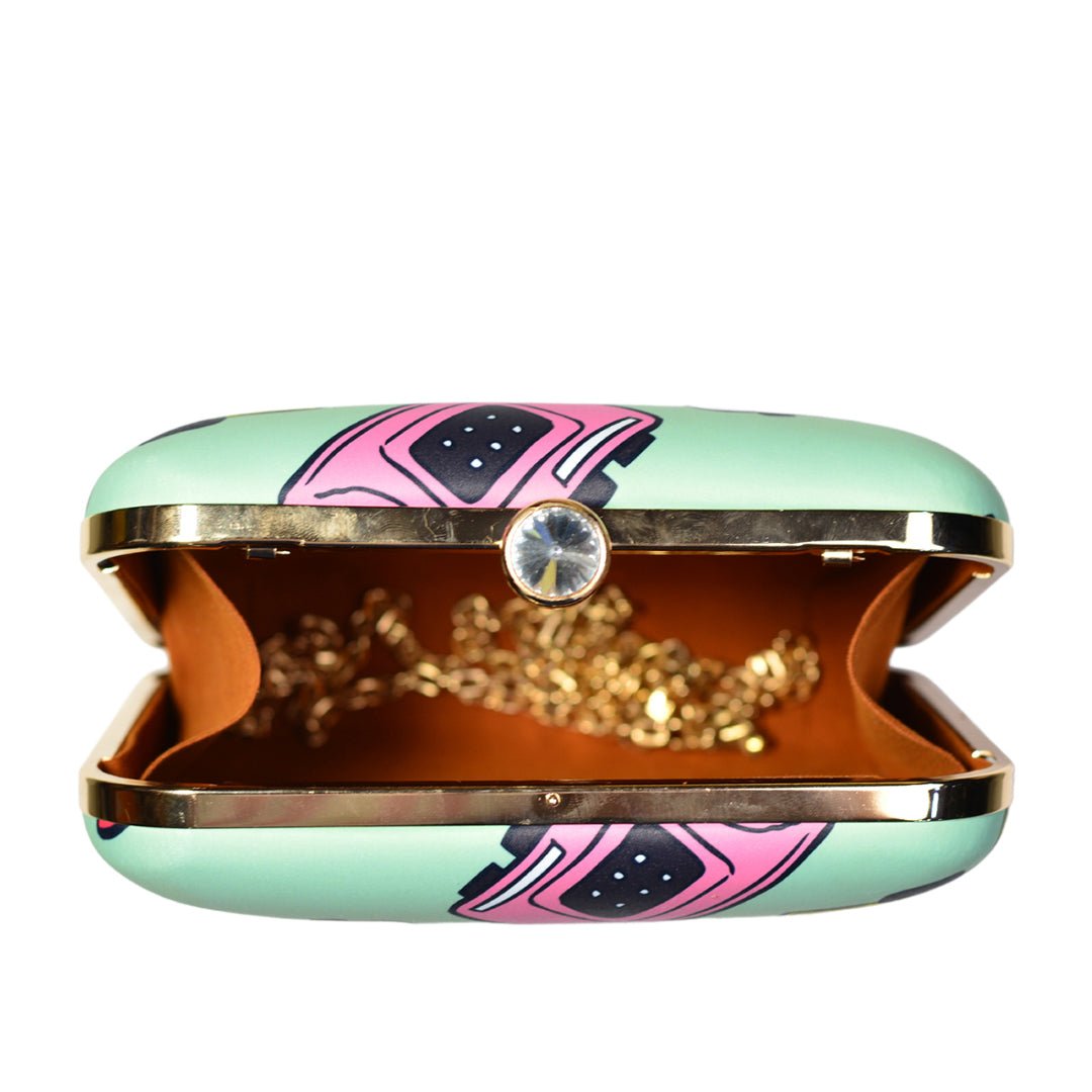 Funky Camera Printed Clutch