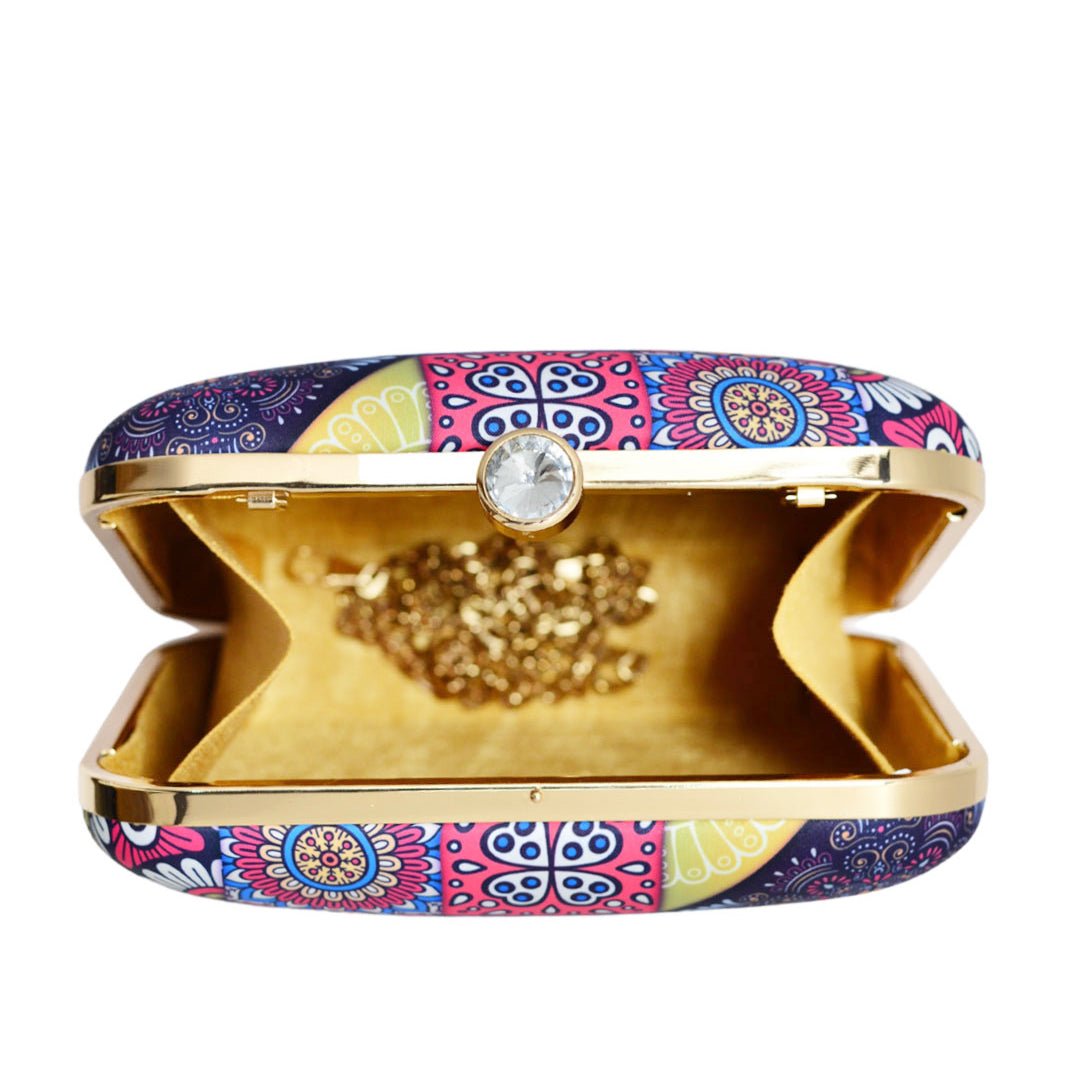 Multipattern Mandala Clutch