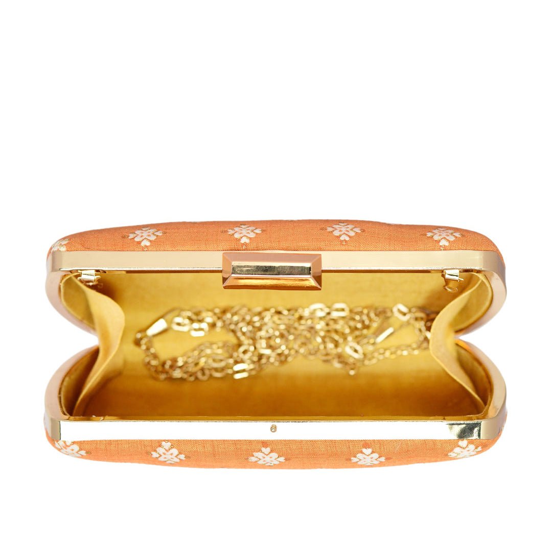 Rustic brown Colour Pattern Clutch